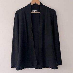 Alfred Sung Black Open Front Cardigan Sweater Size XS bin 4A